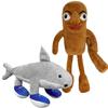 2Pcs Italian Brainrot Plush Toy 14 Inches Tung Tung Tung Sahur and Tralalero Tralala Plush Soft Stuffed Meme Dolls for Collectors, Aesthetic Dcor & Funny Gift Ideas(2Pcs) view 1