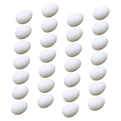 Abaodam 28Pcs Fake Pigeon Eggs Durable Plastic Incubation Eggs for Pigeon Breeding Lightweight and Realistic Imitation Eggs for Easy Use and Storage for Hatching Induction