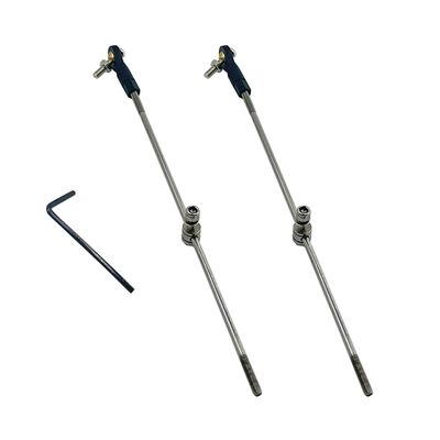2PCS RC Boat Push Rod Kit Plastic Tie Rod Ends Ball Joint with Pushrod and Pushrod Connector Linkage Stopper for RC Boat Ship Airplane DIY Model Toy Replace Parts (M3 Rod End,M3x150mm Pushrod)