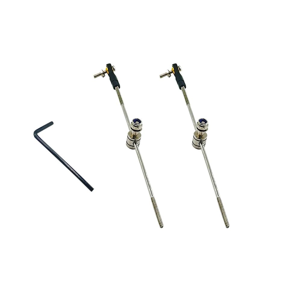 2PCS RC Boat Push Rod Kit Plastic Tie Rod Ends Ball Joint with Pushrod and Pushrod Connector Linkage Stopper for RC Boat Ship Airplane DIY Model Toy Replace Parts (M2 Rod End,M2x100mm Pushrod)