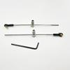 2PCS RC Boat Push Rod Kit Plastic Tie Rod Ends Ball Joint with Pushrod and Pushrod Connector Linkage Stopper for RC Boat Ship Airplane DIY Model Toy Replace Parts (M2 Rod End,M2x100mm Pushrod) view 2