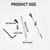2PCS RC Boat Push Rod Kit Plastic Tie Rod Ends Ball Joint with Pushrod and Pushrod Connector Linkage Stopper for RC Boat Ship Airplane DIY Model Toy Replace Parts (M2 Rod End,M2x100mm Pushrod) view 3