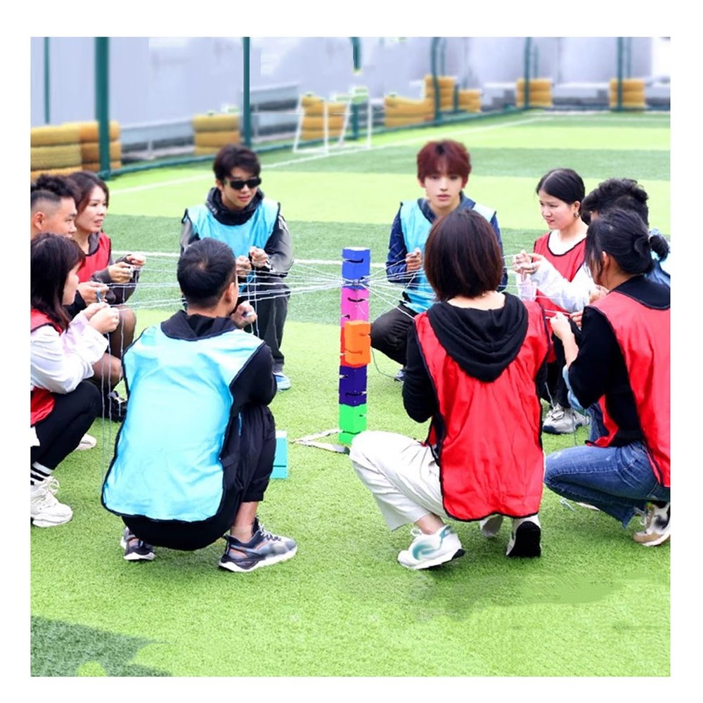 GMSDHCY Team Building Teamwork Stacking Blocks Tower Game Adult Team Building Game Equipment Large-Scale Outdoor Expansion Training Activities(Yellow,10PCS)