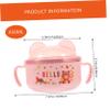 OUNONA Double Handle Boy Girl Bowl Stainless Steel Food Bowl for Boys and Girls Cartoon Design Dinnerware view 2