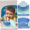 MOLUCKFU 1 Set Suction Food Bowl with Lid Spoon Straw and Cleaning Brush Non Spill and Tableware for Boy Girl for Mealtime view 2