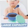 MOLUCKFU 1 Set Suction Food Bowl with Lid Spoon Straw and Cleaning Brush Non Spill and Tableware for Boy Girl for Mealtime view 4