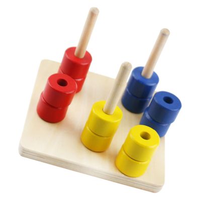 BESPORTBLE 1Set Montessori Stacking for Early Learning Educational Game to Enhance Fine Motor Skills Color Recognition Imagination Safe Design for Parent Interaction