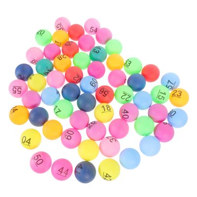 Anneome 60pcs Balls for Raffle Bingo and Party Games Seamless Non-Bounce Plastic Balls