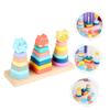 CIYODO 1Set Rainbow Animal Stacking Tower for Shape Sorter Stacker for Boy Girl Nesting Rings Educational Play Boosts Fine Motor Skills Memory Development view 4