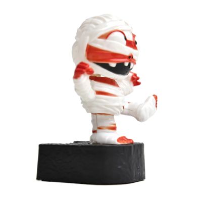 Halloween Car Dashboard Decorations - Mummy Shaking Head Dashboard Ornament | Solar Powered Funny Small Figurine for Halloween Desktop Home Vehicle Decor
