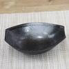 (Castle Enterprise) Mino Ware Japanese Cafe Series Double-Cut Small Boat, Black Diamond Blowing, Set of 10 (Size: H 2.0 x W 7.4 x D 4.5 inches (5 x 18.8 x 11.5 cm) view 2