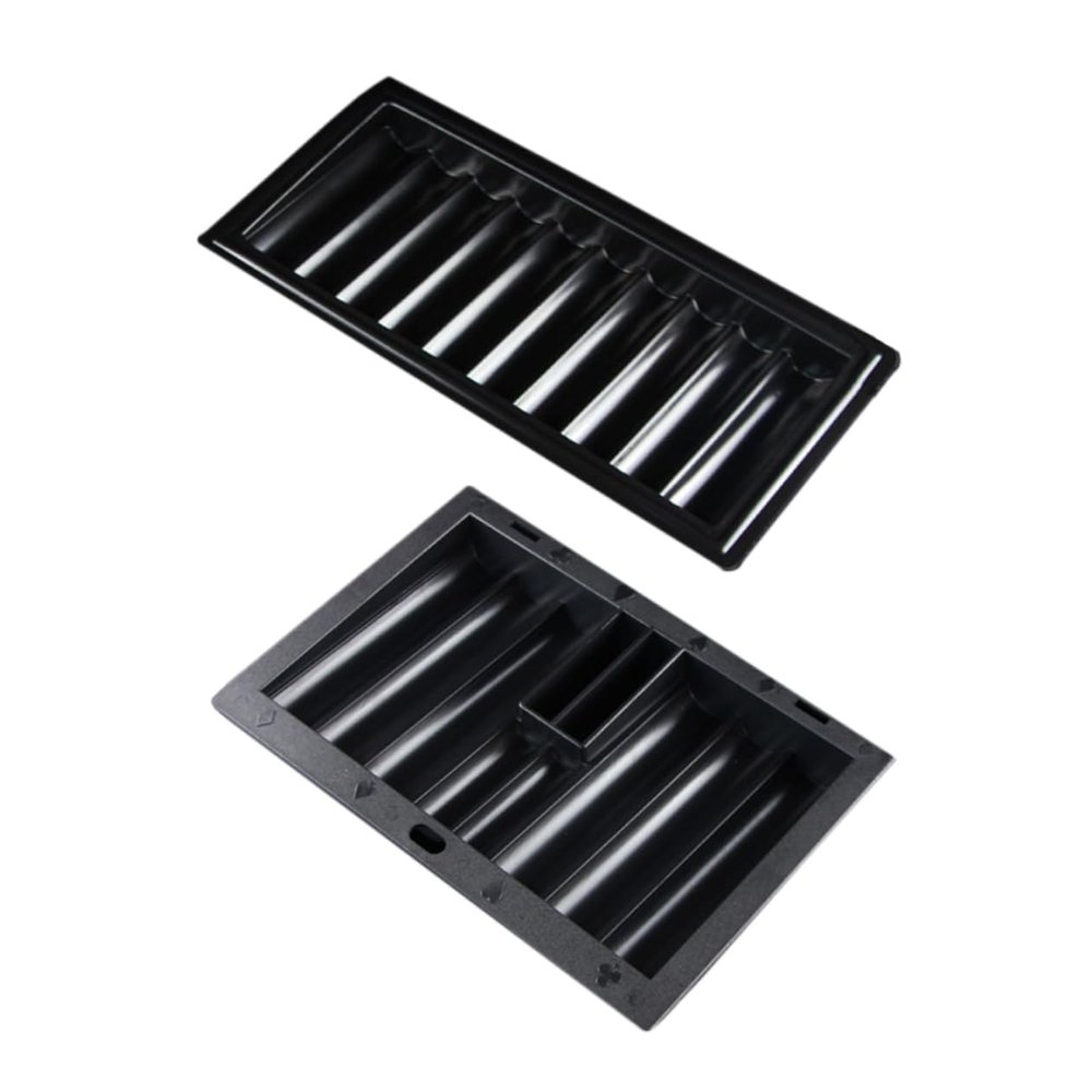 GALPADA Thick Plastic Poker Chips Tray Set of 2 Poker Chip Holder for Table for Games and Tournaments Sturdy and Easy to Clean