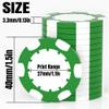 25 Custom Clay Poker Chips, 40mm Heavy 11.5g Casino Sized Personalized Poker Chips with Your Logo, Image or Text, Custom Drink Tokens for Bar, Party, Tournaments, Golf Club or Events (Green) view 2