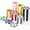 25 Custom Clay Poker Chips, 40mm Heavy 11.5g Casino Sized Personalized Poker Chips with Your Logo, Image or Text, Custom Drink Tokens for Bar, Party, Tournaments, Golf Club or Events (Grey) view 1