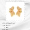 7.7 * 4cm Bohemia Leaf Earrings Metal Plant Earrings,golden,7.7 * 4cm view 4