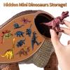 BLmukce 24" Large Dinosaur Toys for Kids 3-5, Big Dinosaur Tyrannosaurus rex Figure Toy with 10+ Dinosaurs Belly Storage, Gliding Wheels, Lights Sounds & Mist Spray  T-Rex that eats Toy for Boys Gift view 4