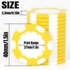 25 Custom Clay Poker Chips, 40mm Heavy 11.5g Casino Sized Personalized Poker Chips with Your Logo, Image or Text, Custom Drink Tokens for Bar, Party, Tournaments, Golf Club or Events (Yellow) view 2