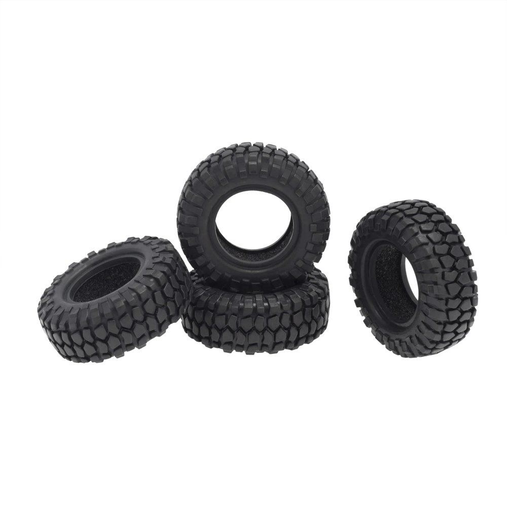 4PCS 48mm 1.0 Soft Rubber Wheel Tires Tyre for 1/24 RC Crawler Car Axial SCX24 90081 AXI00002 Upgrade Parts(A-48mm)