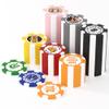 25 Custom Clay Poker Chips, 40mm Heavy 11.5g Casino Sized Personalized Poker Chips with Your Logo, Image or Text, Custom Drink Tokens for Bar, Party, Tournaments, Golf Club or Events (Orange) view 1