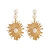 6.5 * 3.8cm Retro Geometric Pendant With Irregular For Women'S Earrings,golden,6.5 * 3.8cm view 1