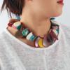 ZYIBPMSJKQCFK Bohemian Handmade Resin Beach Multi-Layer Necklace,multicolour,41cm+5.0cm view 2