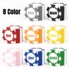 25 Custom Clay Poker Chips, 40mm Heavy 11.5g Casino Sized Personalized Poker Chips with Your Logo, Image or Text, Custom Drink Tokens for Bar, Party, Tournaments, Golf Club or Events (Blue) view 3