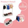 Satakara Doll Clothes Hanger & Rack Set - 2 Stands + 10 Hangers, Durable Plastic Dolls Wardrobe Organizer for Dollhouse Decor, White view 3