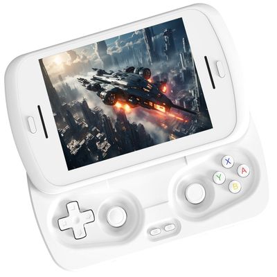 Anbernic RG Slide Retro Handheld Game Console , 4.7-inch LTPS in-Cell Screen Capacitive Joystick Android 13 System Support AI Assistant 5G WiFi Bluetooth 5.0 NO Game Card(White)