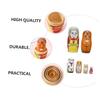 VANZACK 6pcs Boys and Girls Matryoshka Doll Toy Wooden Stacking Dolls Russian Stacking view 3