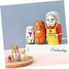 VANZACK 6pcs Boys and Girls Matryoshka Doll Toy Wooden Stacking Dolls Russian Stacking view 4