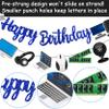 3pcs Computer Birthday Party Decorations Blue Happy Birthday Party Banner Intelligence Theme Garland Decorations for Computer Themed Party Baby Shower Supplies view 4