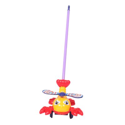 BESPORTBLE Cartoon Lobster Push and Pull Toy for Toddlers Developmental Walking Toy with Propeller for Balance and Coordination Skills for Early Walkers and Active Play