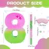 16 Inch Pink and Green Pinata Set with Number 8 Piata, Blindfold, Stick and Confetti for Boys Girls 8th Birthday Party Decorations (8-Pink and Green Piata) view 2