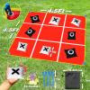 2 in 1 Giant Tic Tac Toe & Bean Bag Toss Games Outdoor,4.5FTx4.5FT Double-Portable Tic Tac Toe Bean Bag Toss with 10pcs Bean Bag,Large Outdoor Lawn Yard Backyard Carnival Easter Party Field Day view 2