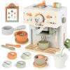 Dreamon Toy Coffee Maker for Kids Kitchen Set, Wooden Kitchen Accessories Pretend Play Toddler Coffee Playset, Kids Caf Machine Birthday Gifts for Boys Girls Ages 3 4 5 6 Years view 1