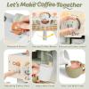 Dreamon Toy Coffee Maker for Kids Kitchen Set, Wooden Kitchen Accessories Pretend Play Toddler Coffee Playset, Kids Caf Machine Birthday Gifts for Boys Girls Ages 3 4 5 6 Years view 4