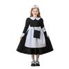 Uivic Wartime Girl Nurse Costume Includes Black Dress White Apron Nurse Hat Headband Red Cross Armband Party Dress Up (Black, 11years-12years) view 3
