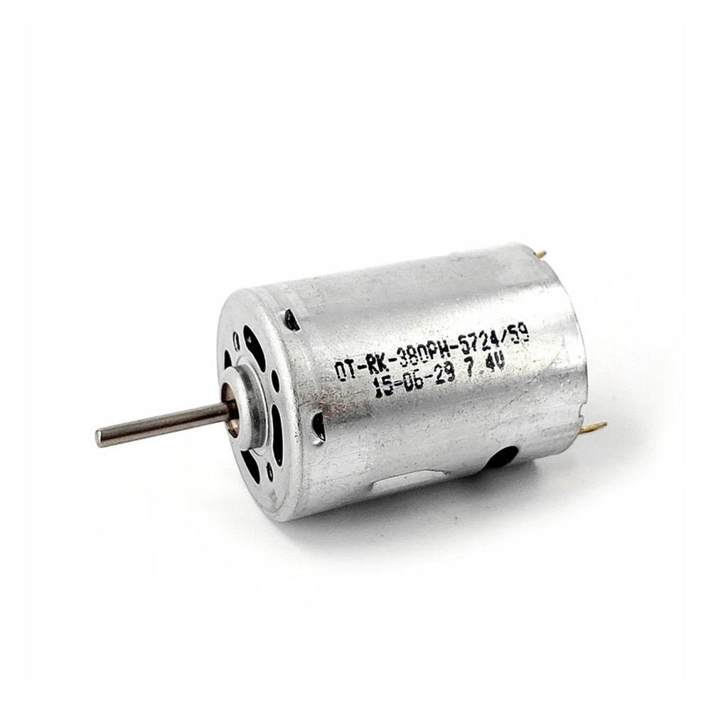 OQATNXUR RK-380PH-5724/59 Electronic Starter DC 3V-7.4V 25000RPM High Speed Power 380 Motors for RC Car Boat Model Vacuum Cleaner 5V 6V