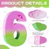 16 Inch Pink and Green Pinata Set with Number 6 Piata, Blindfold, Stick and Confetti for Boys Girls 6th Birthday Party Decorations (6-Pink and Green Piata) view 3