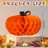 12 Pcs Fall Pumpkin Honeycomb Paper Decorations, Thanksgiving Pumpkins Table Centerpieces Hanging Pumpkin Honeycomb Tissue Balls for Halloween Thanksgiving Harvest Party Decor view 4