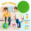 ZOOJOY Indoor Soccer Ball for Toddlers 1-3, Silent Baby Soccer Ball Soft Plush Inflatable with Pump, Ball Toys for Baby First Birthday Gift Boys Girls Kids, Pink Green view 2