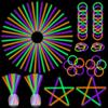 150 Pcs 8'' Green Purple Orange Glow Sticks Glow Necklaces In The Dark Party Favors Supplies Bright GlowSticks Bulk with Accessories for Birthday Halloween Christmas Party (Green, Purple, Orange) view 1