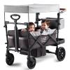Wagon Stroller for 2 Kids, Premium Stroller Wagon for Kids with Removable Canopy, Safety Harness, Adjustable Handlebar & Storage Organizer, All-Terrain Foldable Baby Wagon for Outdoors view 1