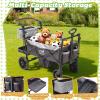 Wagon Stroller for 2 Kids, Premium Stroller Wagon for Kids with Removable Canopy, Safety Harness, Adjustable Handlebar & Storage Organizer, All-Terrain Foldable Baby Wagon for Outdoors view 2