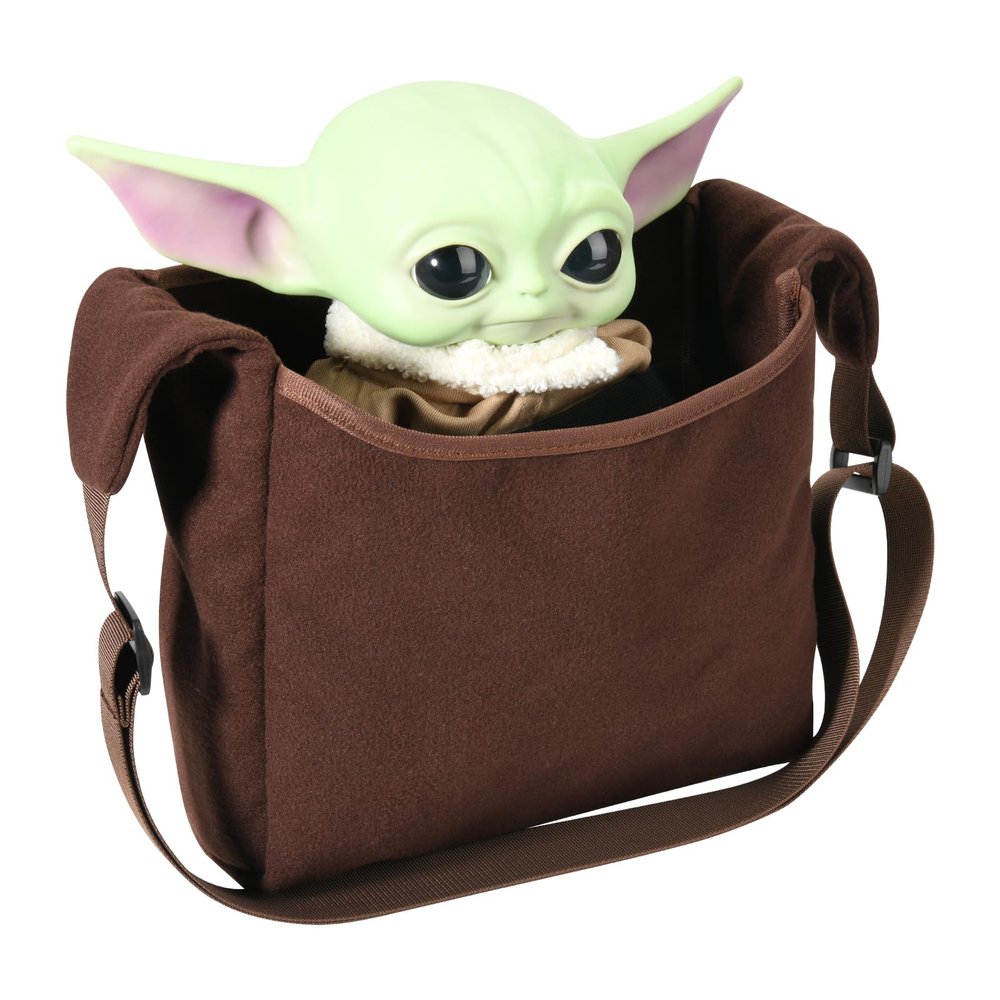 Beautyflier Cosplay Carrying Satchel Bag Compatible with Din Grogu Plush, Stuffed Animal Character Vintage Cartoon Props Shoulder Crossbody Bag for Kids Movie Fans (Bag Only)