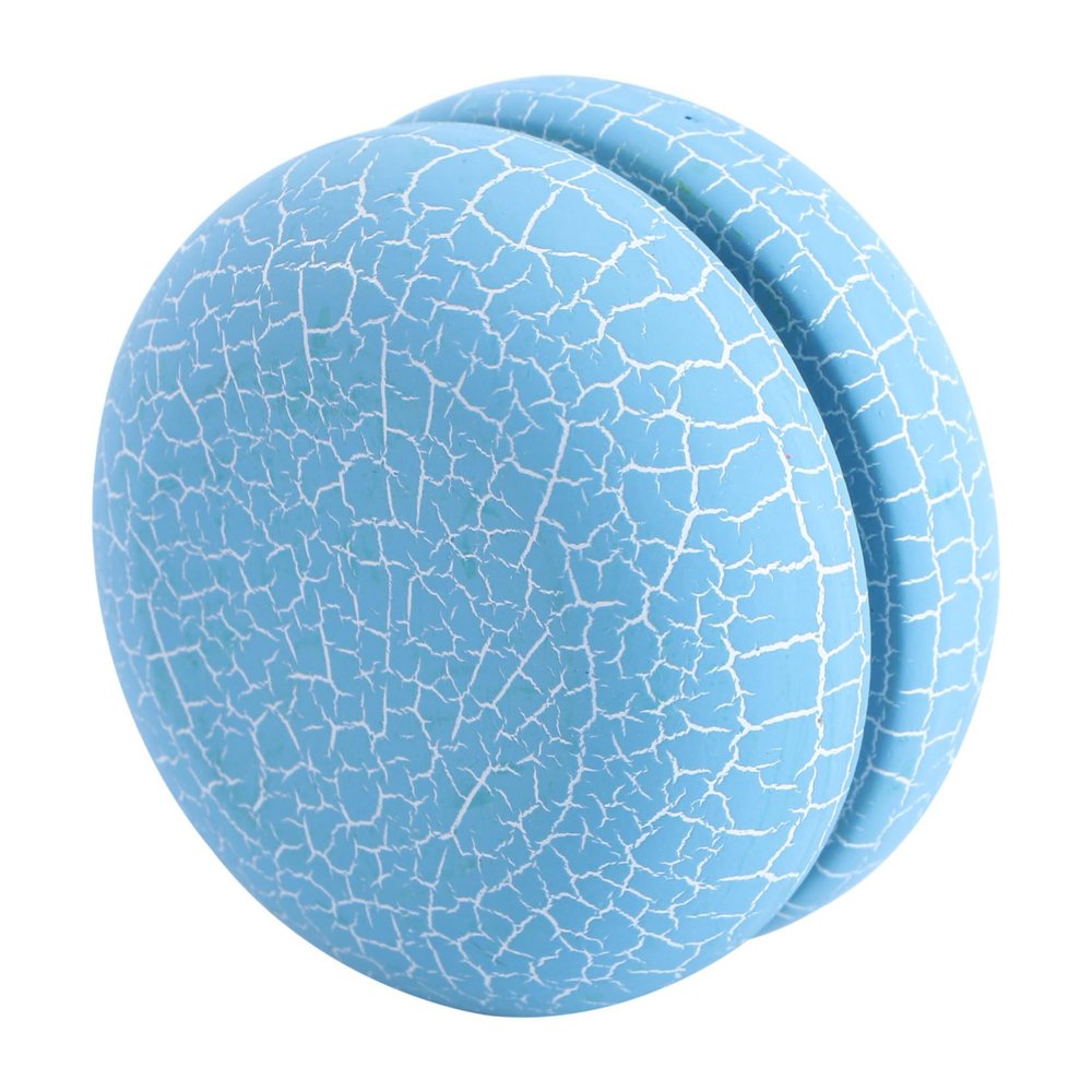 VOSAREA Wooden Yoyo Toy for Boy Girl Crack Design Easy to Carry for Wrist Strength Exercise and Color Recognition Blue