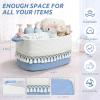 3 Pack Storage Basket for Shelves, Boho Cotton Rope Storage Bins with Heavy Tassel, Shelf Baskets Large Woven Baskets for Organizing, Cube Organizer Bins, Baby Laundry Basket for Clothes, Toys, Pets view 4