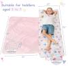 Toddler Nap Mat, Kids Sleeping Bag with Pillow & Minky Blanket, Girls Extra Large Rolled Nap Mats for Preschool Daycare Camping Kindergarten view 3