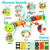 Baby Sensory Toys for 0-6 6-12 Months, Musical Stuffed Caterpillar Toy with Crinkle Rattle Mirror, Baby Essentials Infant Tummy Time Toys for 3 6 9 12 18 Months, Newborn Boys Girls Shower Gifts view 3