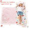 Toddler Nap Mat, Kids Sleeping Bag with Pillow & Minky Blanket, Girls Extra Large Rolled Nap Mats for Preschool Daycare Camping Kindergarten view 3